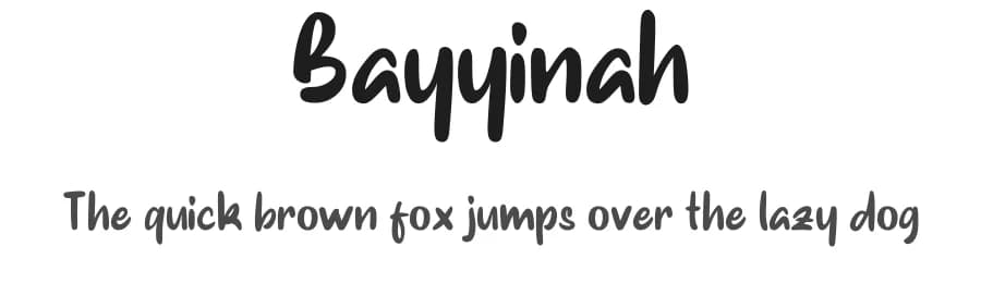 Bayyinah by Carpiola Studio — Script Handwritten Font