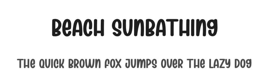 Beach Sunbathing by Scratchones β Script Handwritten Font