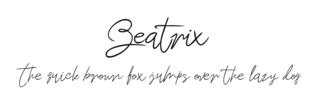 Beatrix by adi widyantoro — Script Handwritten Font