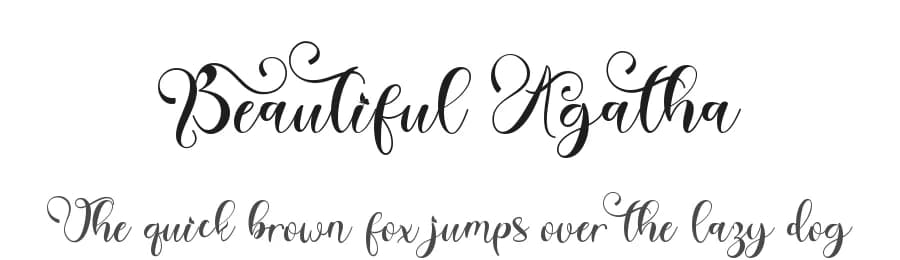 Beautiful Agatha by Yoga Letter β Script Handwritten Font