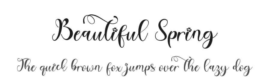Beautiful Spring by Yoga Letter — Script Handwritten Font