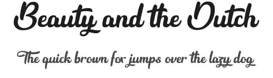 Beauty and the Dutch by Octotype | Thomas Boucherie — Script Handwritten Font