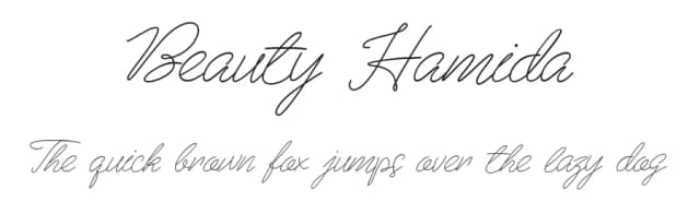 Beauty Hamida by Zeenesia Studio — Script Handwritten Font
