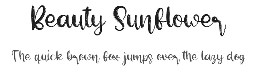 Beauty Sunflower by Al Ghul — Script Handwritten Font