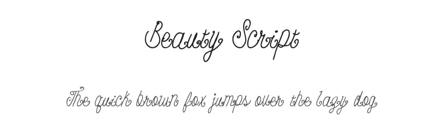 Beauty Script by Xerographer Fonts — Script Handwritten Font