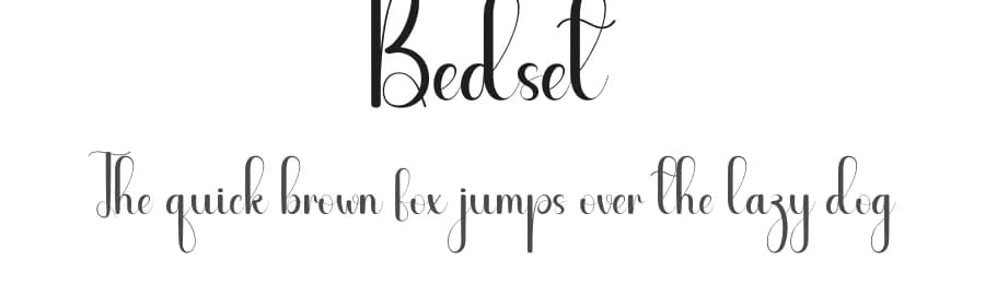 Bedset by Andi Moz — Script Handwritten Font