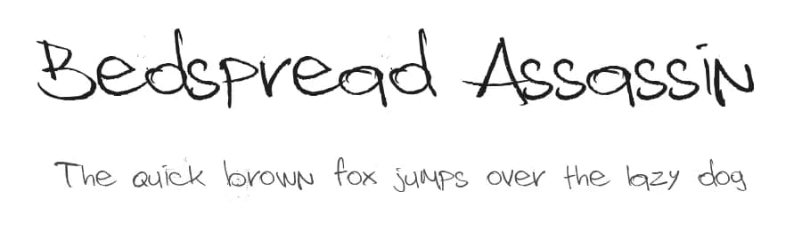 Bedspread Assassin by Billy Argel Fonts ® — Script Handwritten Font