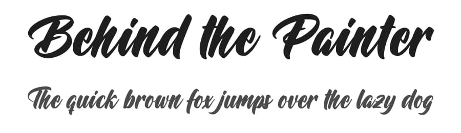 Behind the Painter by Octotype | Thomas Boucherie — Script Handwritten Font