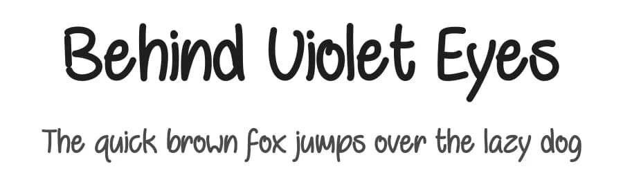 Behind Violet Eyes by Misti's Fonts — Script Handwritten Font