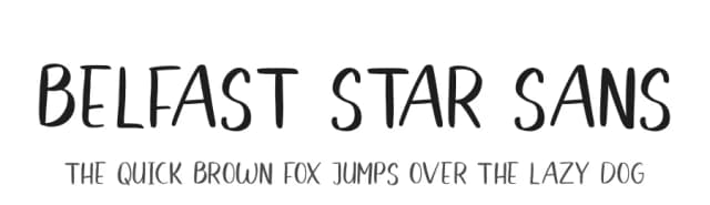 Belfast Star Sans by Fridaytype — Script Handwritten Font