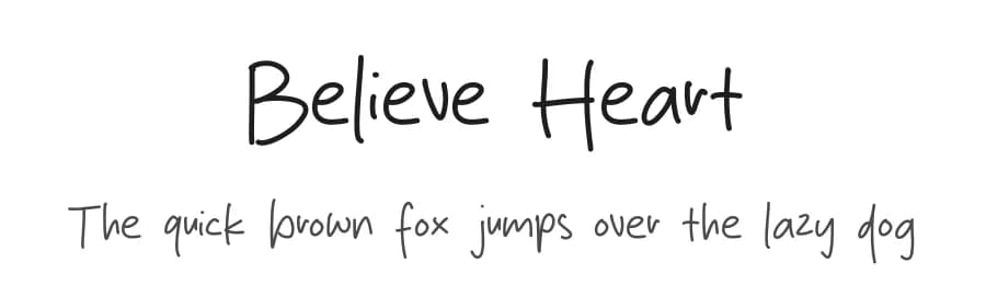 Believe Heart by MJType — Script Handwritten Font