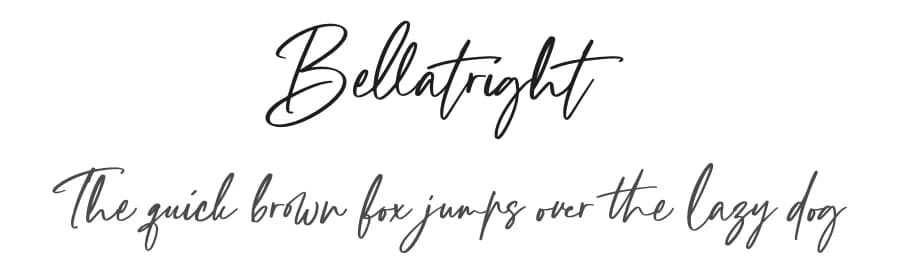 Bellatright by Kong Font — Script Handwritten Font