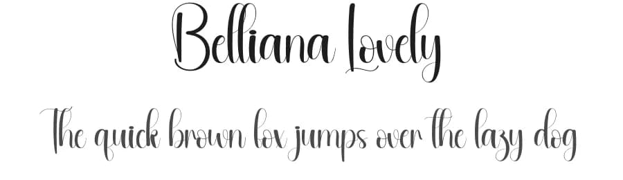 Belliana Lovely by Andi Moz — Script Handwritten Font