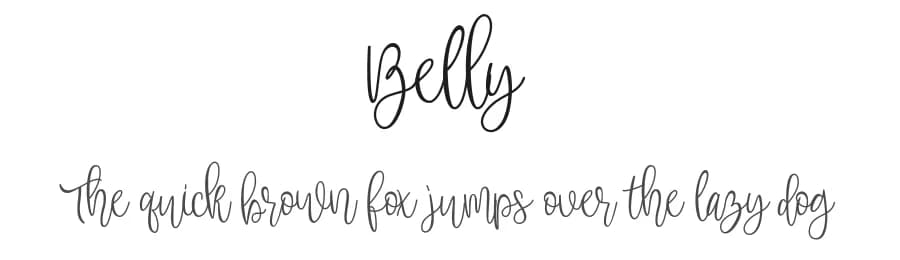 Belly by InspiraType — Script Handwritten Font