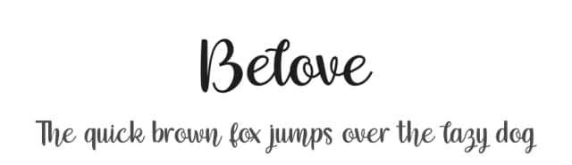 Belove by Graphicxell — Script Handwritten Font