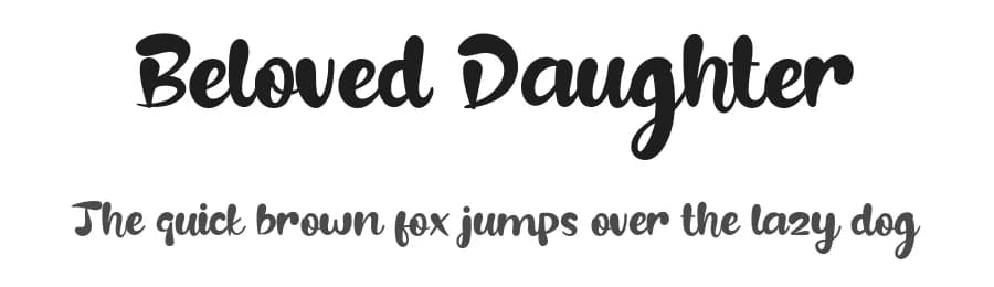 Beloved Daughter by Khurasan — Script Handwritten Font