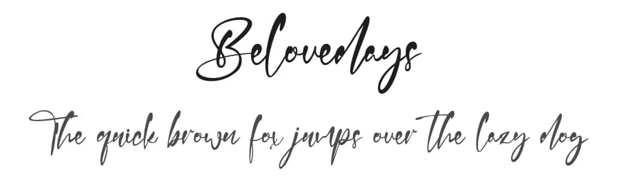 Belovedays by Kong Font — Script Handwritten Font