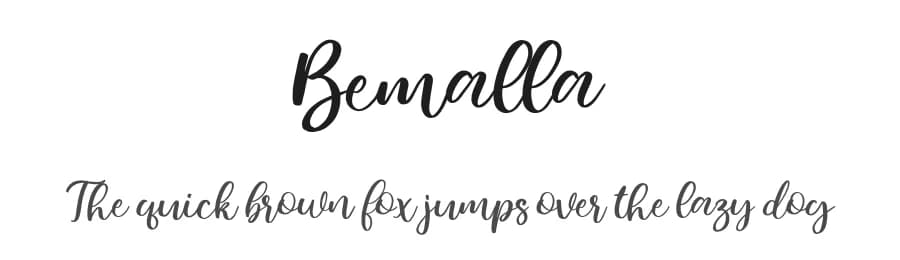 Bemalla by Alit Design — Script Handwritten Font