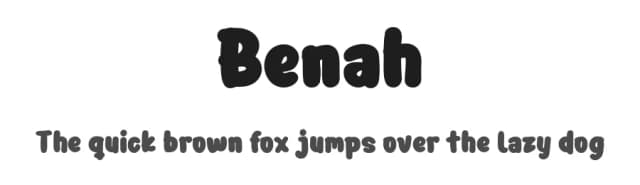 Benah by twinletter — Script Handwritten Font