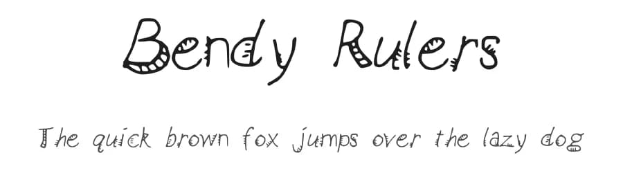 Bendy Rulers by Mangy Cat — Script Handwritten Font