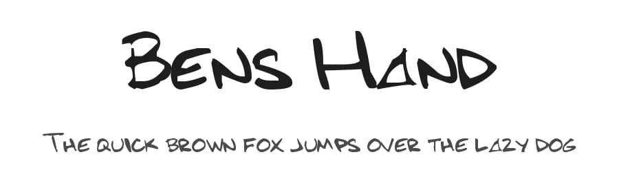 Bens Hand by Ben McCoy β Script Handwritten Font