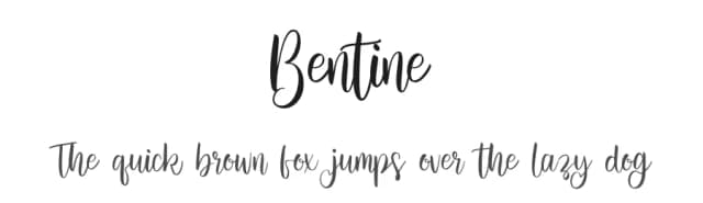Bentine by Riki — Script Handwritten Font