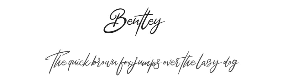 Bentley by Vunira Design — Script Handwritten Font