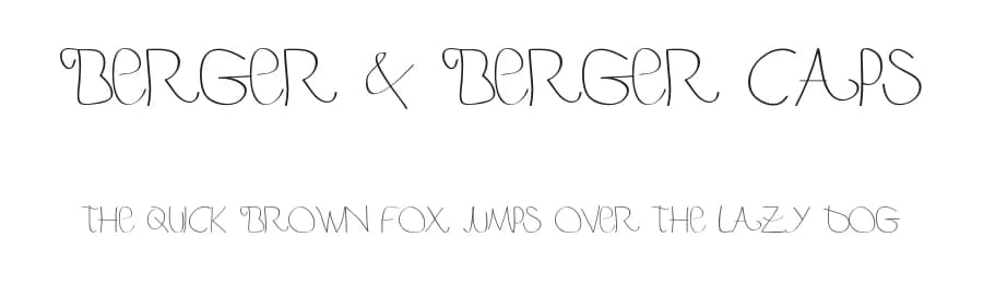 Berger & Berger Caps by Daniel Angermann β Script Handwritten Font