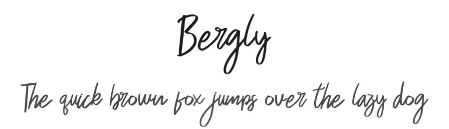Bergly by Skiiller Studio — Script Handwritten Font