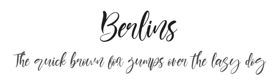 Berlins by Suzuran San — Script Handwritten Font