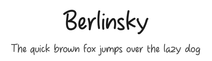 Berlinsky by MJType — Script Handwritten Font