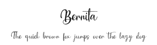 Bernita by Ari Wibowo — Script Handwritten Font