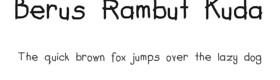 Berus Rambut Kuda by Cenz Qobbal — Script Handwritten Font