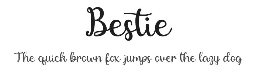 Bestie by Hardiboy Design — Script Handwritten Font