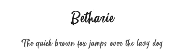 Betharie by Masinong Studio — Script Handwritten Font