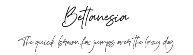 Bettanesia by Almarkhatype — Script Handwritten Font