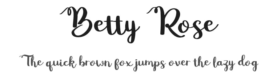 Betty Rose by Craft Supply Co. β Script Handwritten Font