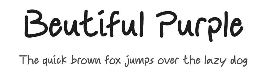 Beutiful Purple by Origin Type — Script Handwritten Font