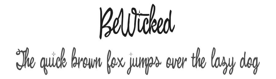 BeWicked by Jeff Bensch — Script Handwritten Font
