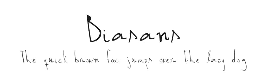 Biasans by Beatriz Loducca β Script Handwritten Font