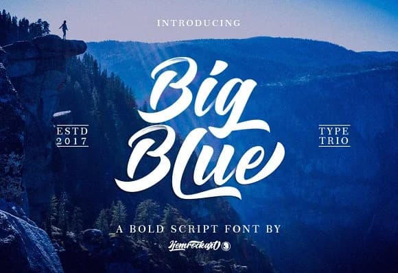 Big Blue Font by Ijem RockArt — Script Handwritten Font