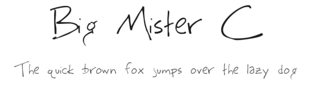 Big Mister C by Typearound — Script Handwritten Font