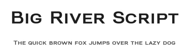 Big River Script by Ana — Script Handwritten Font