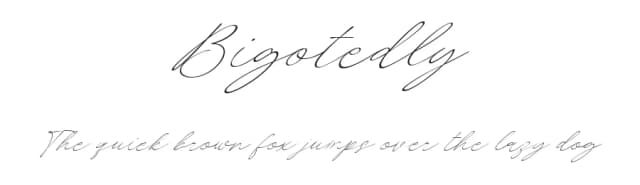 Bigotedly by Niskala Huruf — Script Handwritten Font