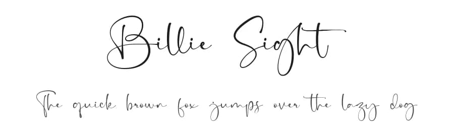 Billie Sight by Din Studio — Script Handwritten Font