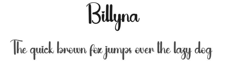 Billyna by Andi Moz — Script Handwritten Font