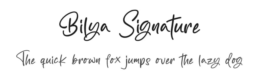 Bilya Signature by MJType — Script Handwritten Font