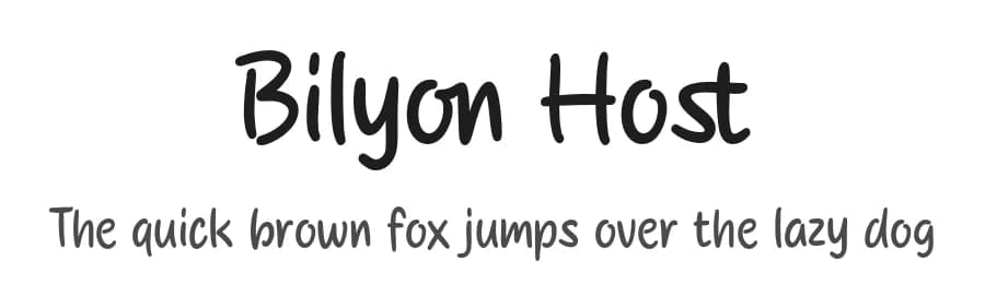 Bilyon Host by MJType — Script Handwritten Font