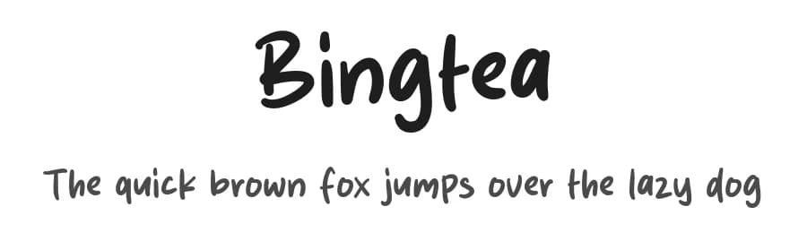 Bingtea by Origin Type — Script Handwritten Font