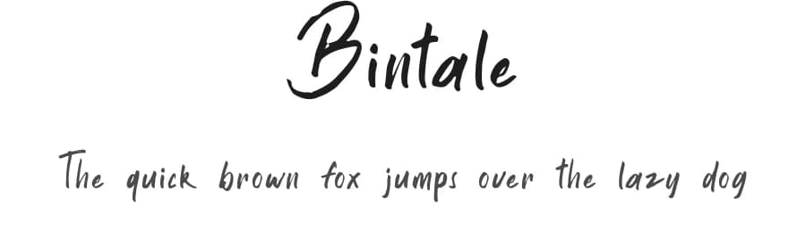 Bintale by kokostd — Script Handwritten Font